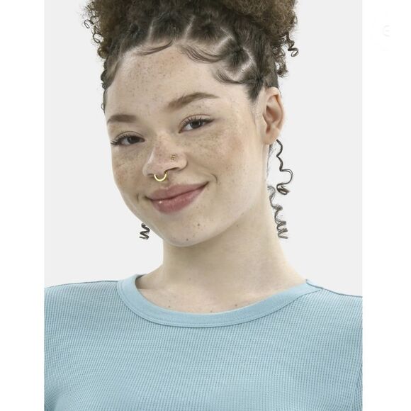 Women’s Waffle Shirt Sleeve Fitted T-Shirts 2-Pack Size L - Picture 6 of 8